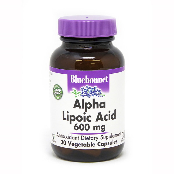 Натуральная добавка Bluebonnet Nutrition Alpha Lipoic Acid 600 mg, 30 капсул