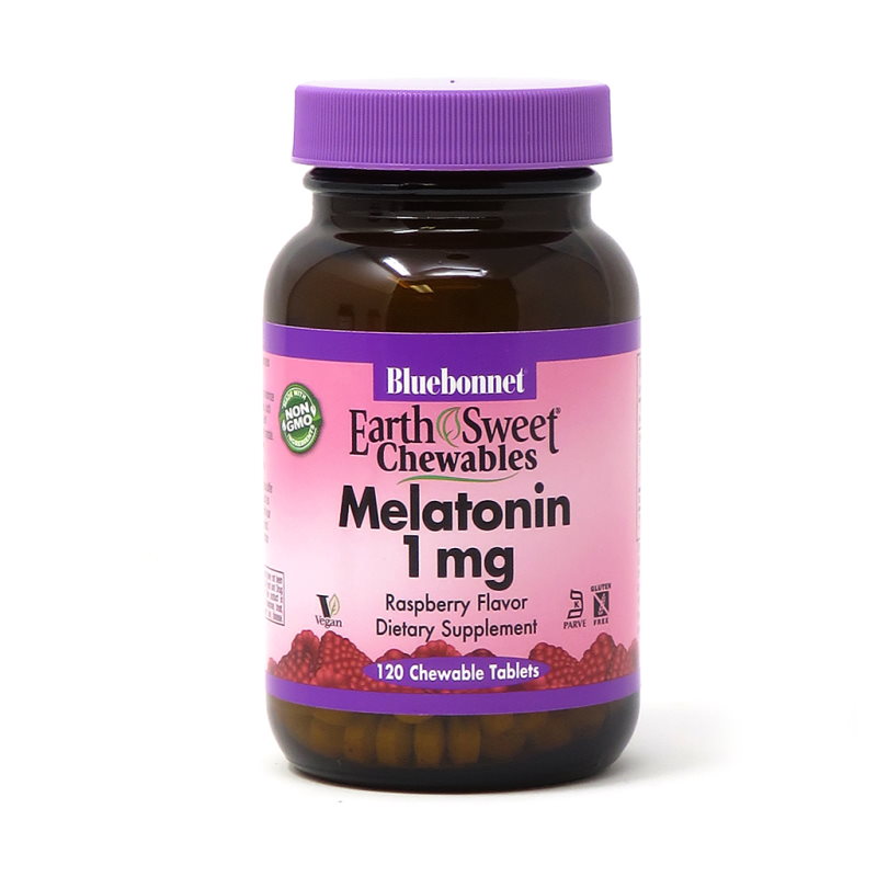 Натуральная добавка Bluebonnet Nutrition Earth Sweet Chewables Melatonin 1 mg, 120 жевательных таблеток
