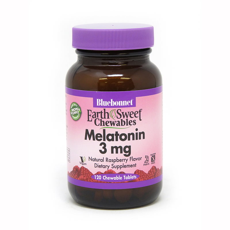 Натуральная добавка Bluebonnet Nutrition Earth Sweet Chewables Melatonin 3 mg, 120 жевательных таблеток