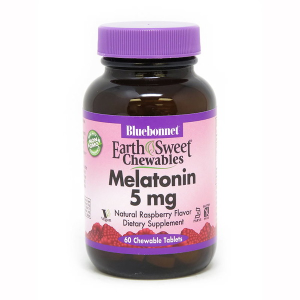 Натуральная добавка Bluebonnet Nutrition Earth Sweet Chewables Melatonin 5 mg, 60 жевательных таблеток