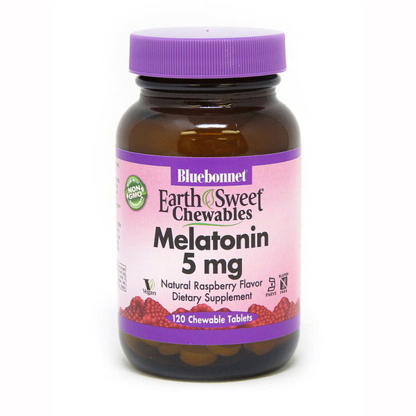 Натуральная добавка Bluebonnet Nutrition Earth Sweet Chewables Melatonin 5 mg, 120 жевательных таблеток