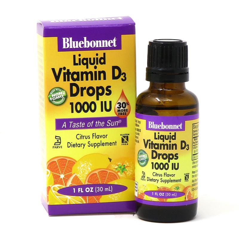 Витамины и минералы Bluebonnet Nutrition Liquid Vitamin D3 1000 IU, 30 мл апельсин