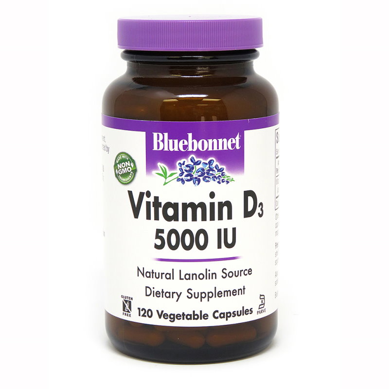 Витамины и минералы Bluebonnet Nutrition Vitamin D3 5001IU, 120 вегакапсул