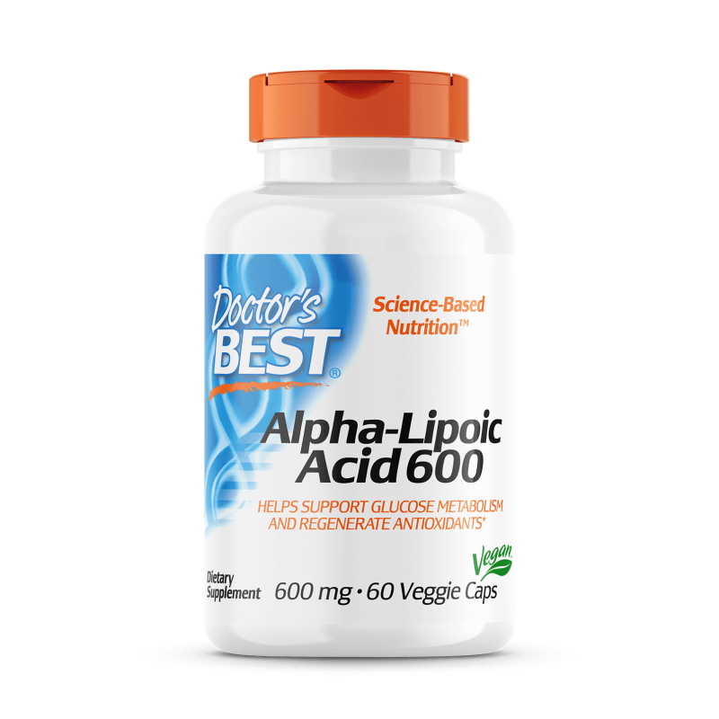 Натуральна добавка Doctor's Best Alpha-Lipoic Acid 600 mg, 60 вегакапсул
