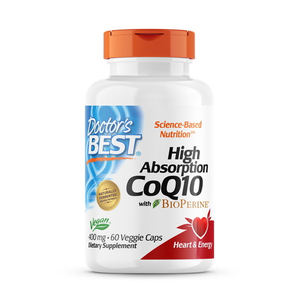 Натуральна добавка Doctor's Best CoQ10 400 mg with BioPerine, 60 вегакапсул