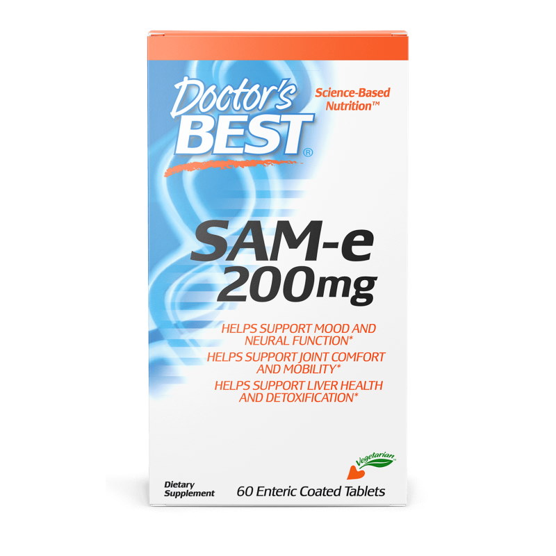 Аминокислота Doctor's Best SAM-e 200 mg (S-Adenosyl-L-Methionine), 60 таблеток