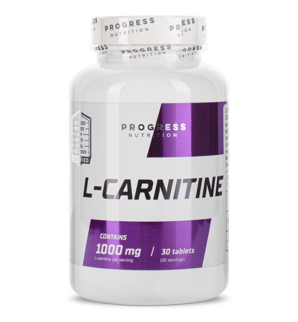 Жироспалювач Progress Nutrition L-Carnitine, 30 таблеток