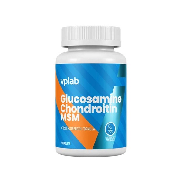 Препарат для суглобів і зв'язок VPLab Glucosamine Chondroitin MSM, 90 таблеток. Фото 2