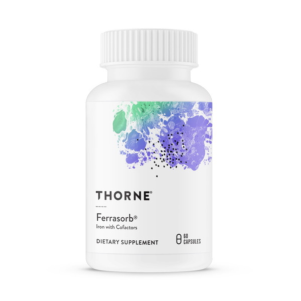 Витамины и минералы Thorne Ferrasorb, 60 капсул