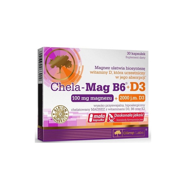 Вітаміни та мінерали Olimp Sport Nutrition Chela-Mag B6+D3, 30 капсул