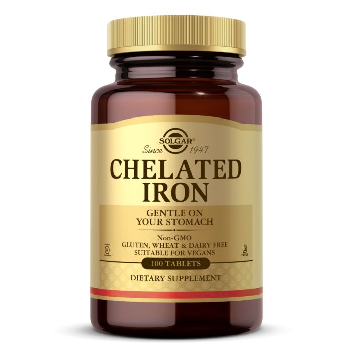 Вітаміни та мінерали Solgar Chelated Iron, 100 таблеток