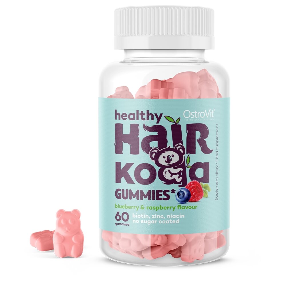Вітаміни та мінерали OstroVit Healthy Hair Koala Gummies, 60 желейок