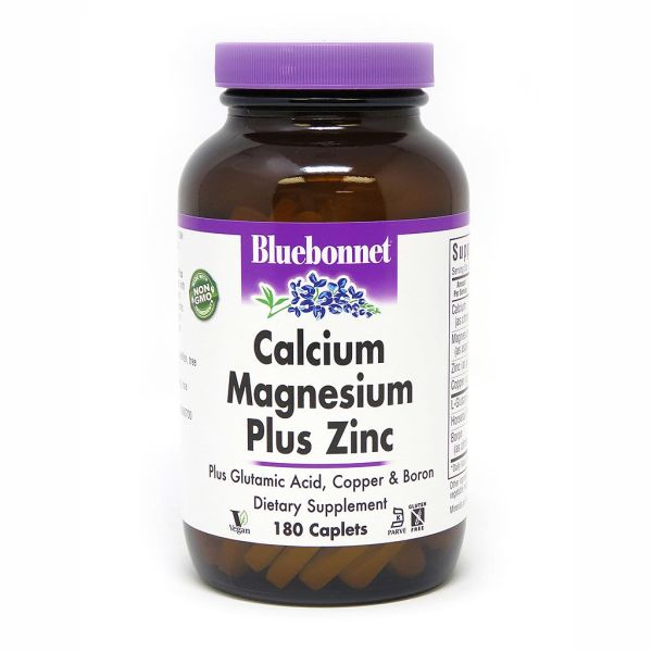 Витамины и минералы Bluebonnet Nutrition Calcium Magnesium plus Zinc, 180 каплет