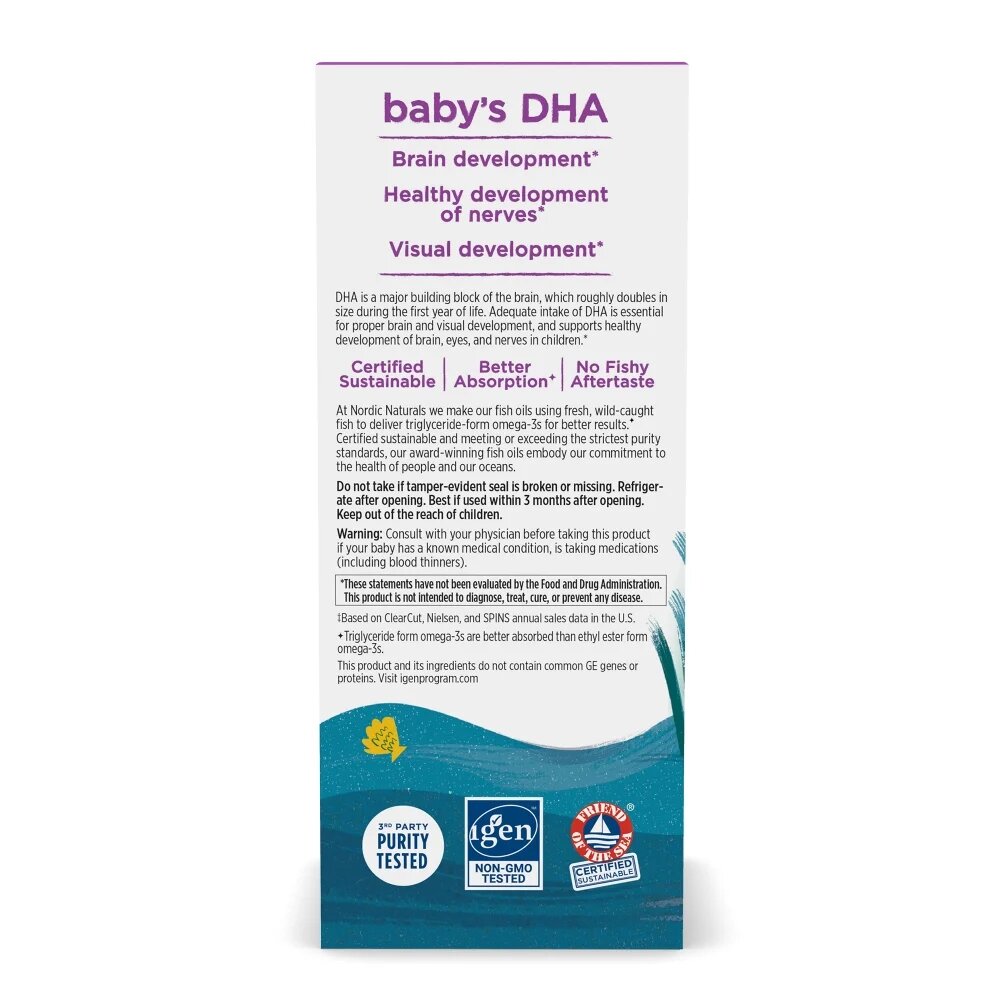 Жирные кислоты Nordic Naturals Baby's DHA, 60 мл. Фото 4