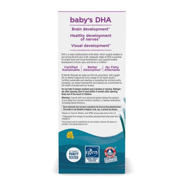Жирные кислоты Nordic Naturals Baby's DHA, 60 мл. Фото 4