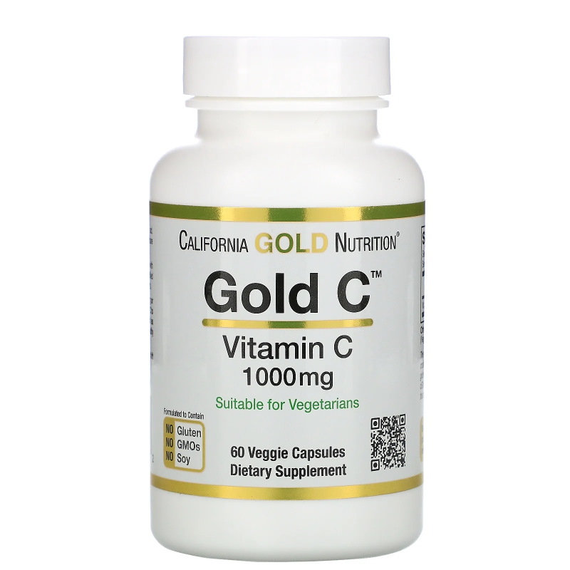 Витамины и минералы California Gold Nutrition Gold C, 60 вегакапсул