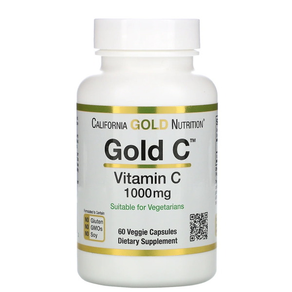 Витамины и минералы California Gold Nutrition Gold C, 60 вегакапсул