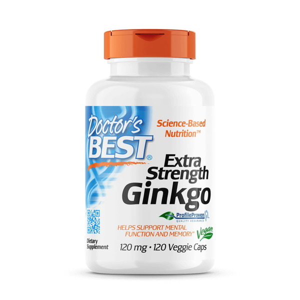 Натуральная добавка Doctor's Best Extra Strength Ginkgo 120 mg, 120 вегакапсул