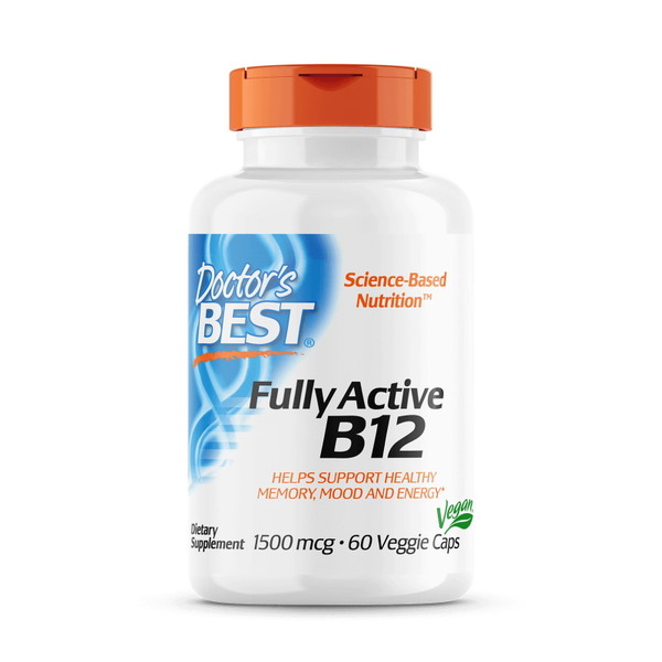 Витамины и минералы Doctor's Best Fully Active B12 1500 mcg, 60 капсул