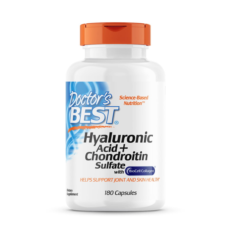 Препарат для суглобів і зв'язок Doctor's Best Hyaluronic Acid with Chondroitin Sulfate, 180 капсул