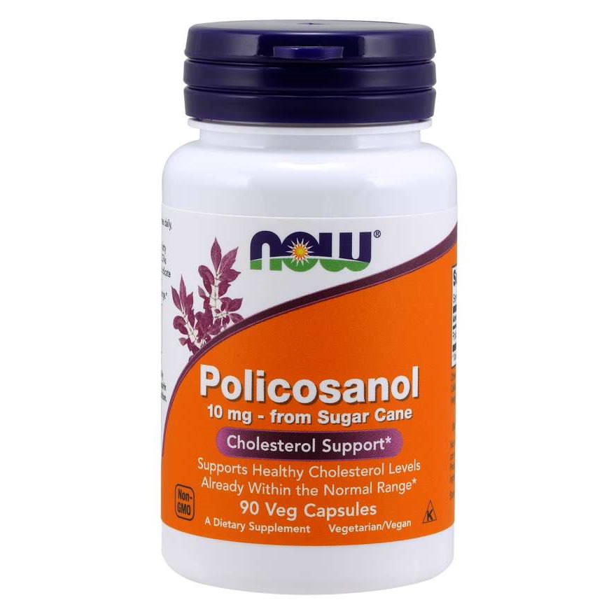 Натуральна добавка NOW Policosanol 10 mg, 90 вегакапсул