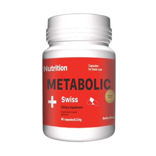 Вітаміни та мінерали EntherMeal Metabolic Swiss, 60 капсул