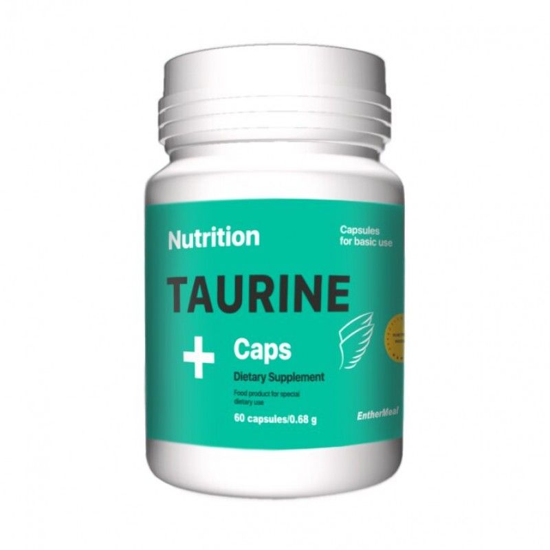 Амінокислота EntherMeal Taurine, 60 капсул