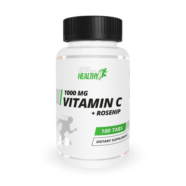 Вітаміни та мінерали Healthy Vitamin C + Rosehips, 100 таблеток