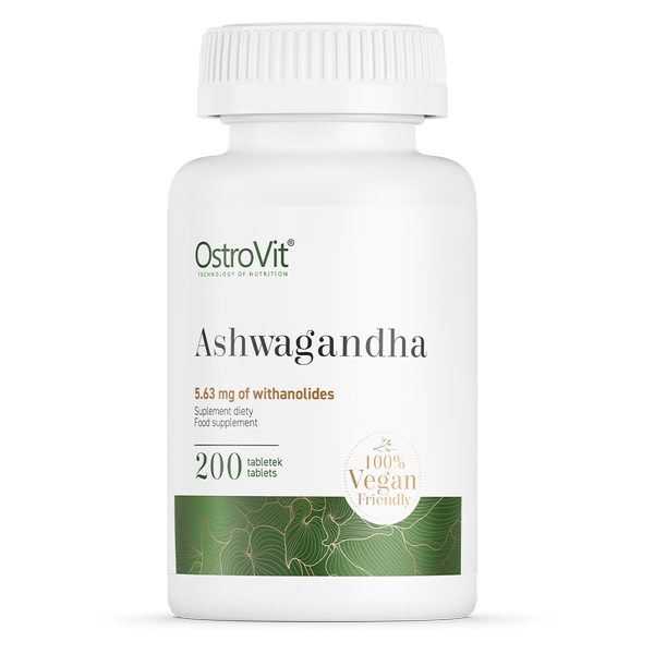 Натуральна добавка OstroVit Vege Ashwagandha, 200 таблеток