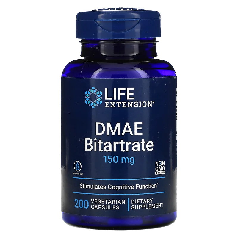 Натуральная добавка Life Extension DMAE Bitartrate 150 mg, 200 вегакапсул