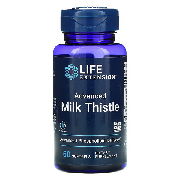 Натуральна добавка Life Extension Advanced Milk Thistle, 60 капсул