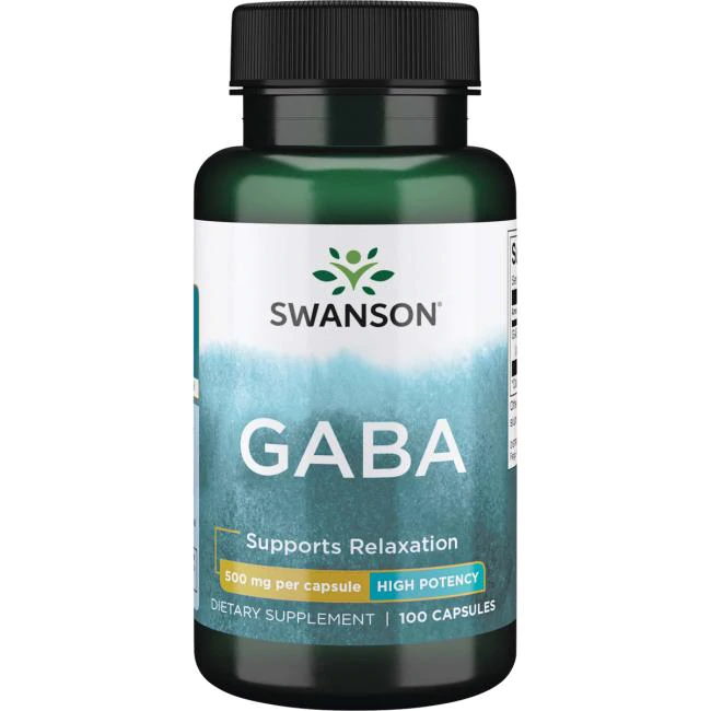 Амінокислота Swanson GABA 500 mg, 100 капсул
