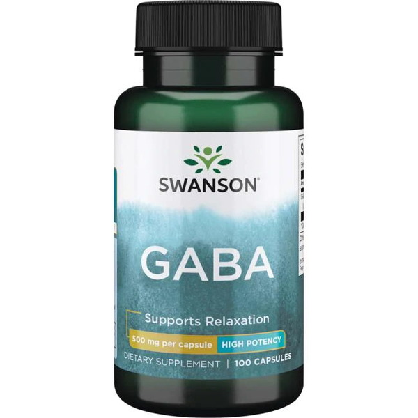 Амінокислота Swanson GABA 500 mg, 100 капсул