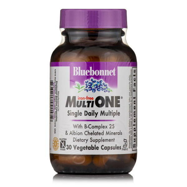 Вітаміни та мінерали Bluebonnet Nutrition Multi ONE Iron free, 30 вегакапсул