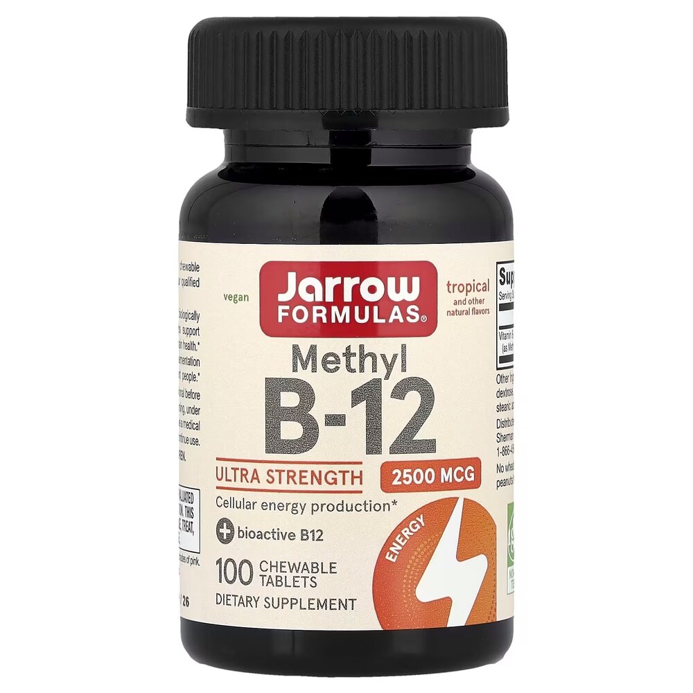 Вітаміни та мінерали Jarrow Formulas Vegan Methyl B-12 2500 mcg, 100 жувальних таблеток