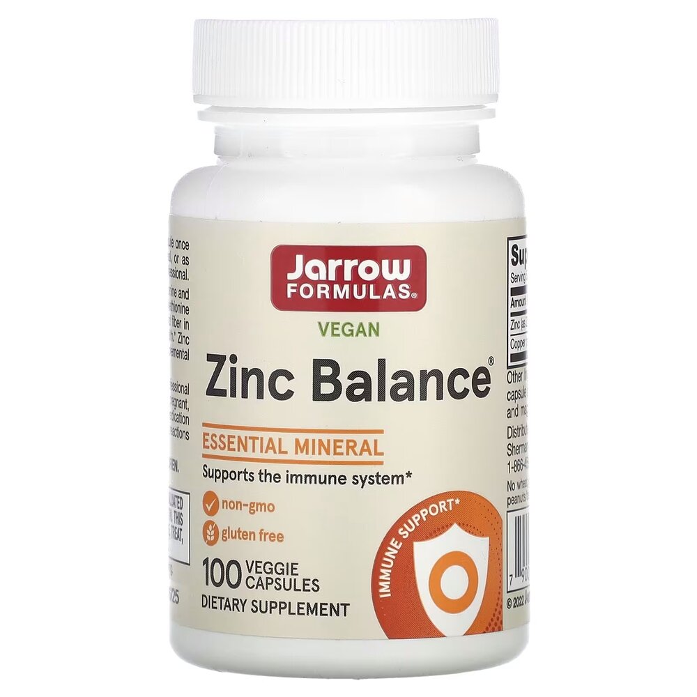 Вітаміни та мінерали Jarrow Formulas Vegan Zinc Balance, 100 капсул