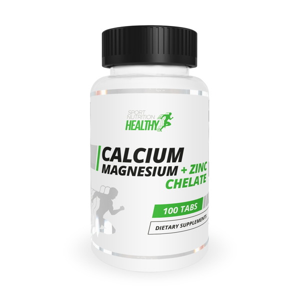 Вітаміни та мінерали Healthy Calcium Magnesium + Zinc Chelate, 100 таблеток