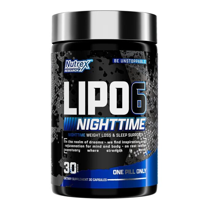 Жиросжигатель Nutrex Research Lipo-6 Black NightTime Ultra Concentrate, 30 капсул