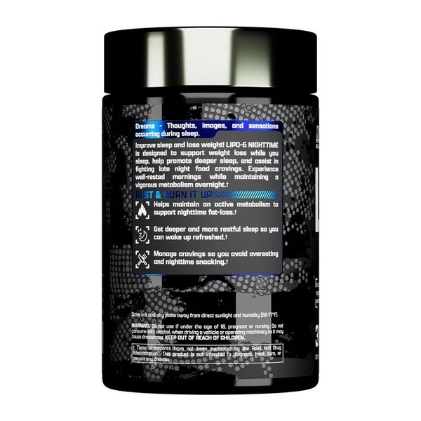 Жиросжигатель Nutrex Research Lipo-6 Black NightTime Ultra Concentrate, 30 капсул. Фото 2