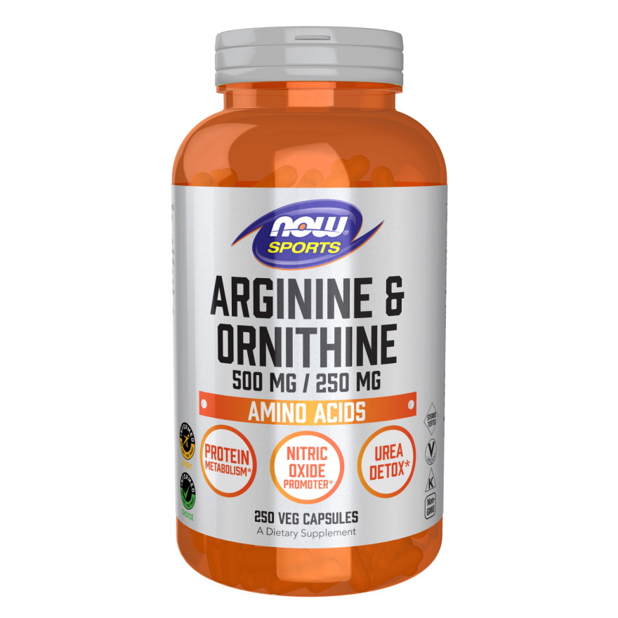 Амінокислота NOW Arginine & Ornithine, 250 капсул