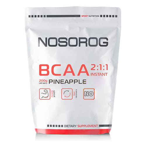Амінокислота BCAA Nosorog BCAA 2:1:1, 200 грам