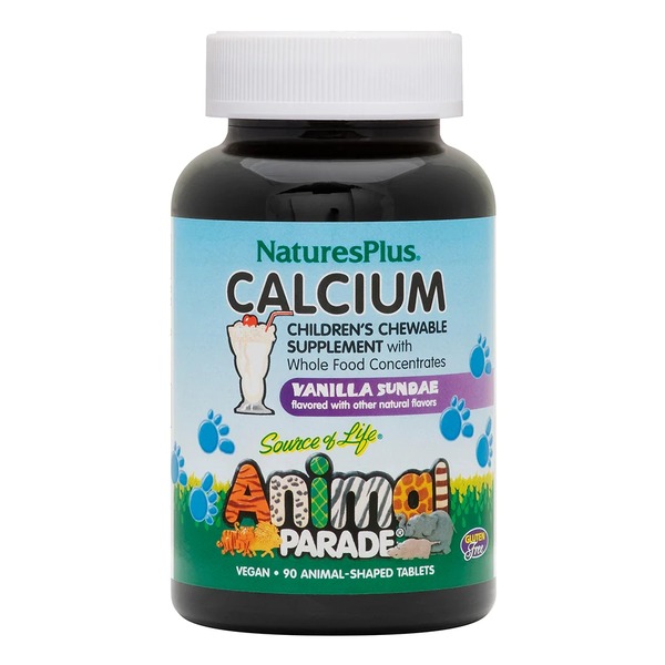 Витамины и минералы Natures Plus Animal Parade Calcium, 90 жевательных таблеток ваниль