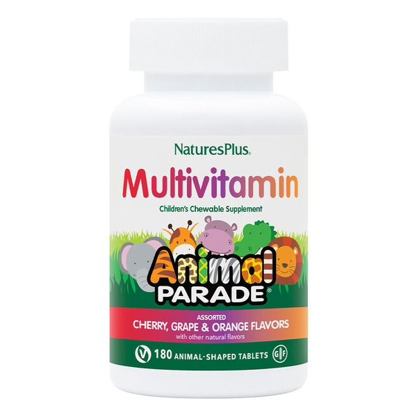Витамины и минералы Natures Plus Animal Parade Children's Multivitamin, 180 жевательных таблеток