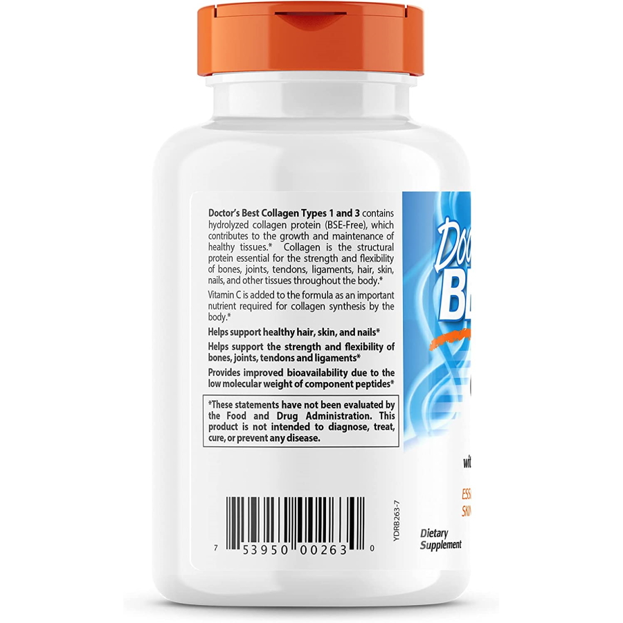Препарат для суставов и связок Doctor's Best Collagen Types 1&3 500 mg, 240 капсул. Фото 3