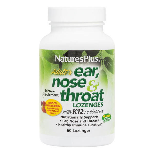 Витамины и минералы Natures Plus Adults Ear Nose & Throat, 60 леденцов