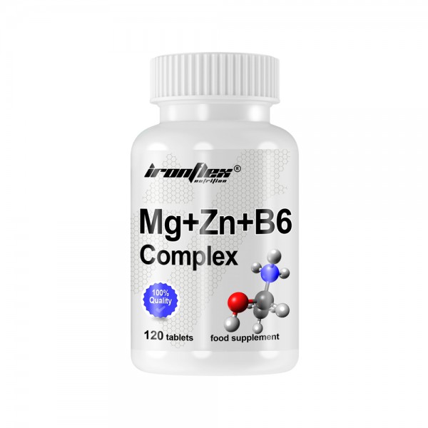 Вітаміни та мінерали IronFlex Mg+Zn+B6, 120 таблеток