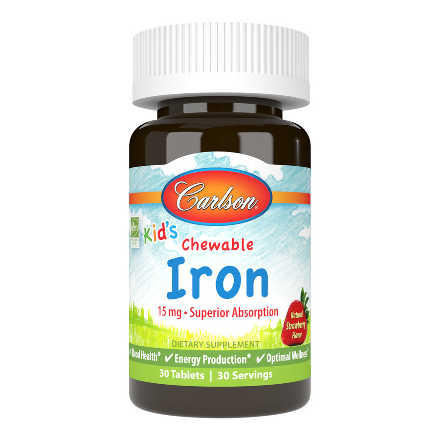 Вітаміни та мінерали Carlson Labs Kid's Chewable Iron, 30 таблеток