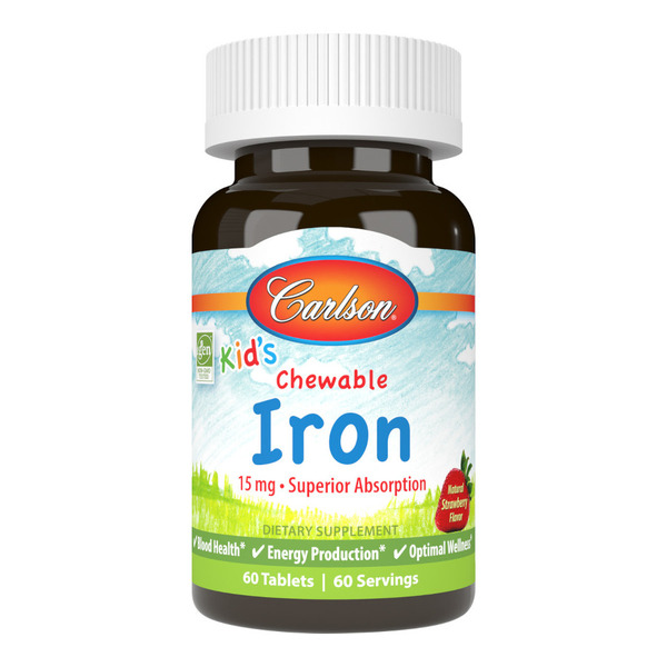 Вітаміни та мінерали Carlson Labs Kid's Chewable Iron, 60 таблеток