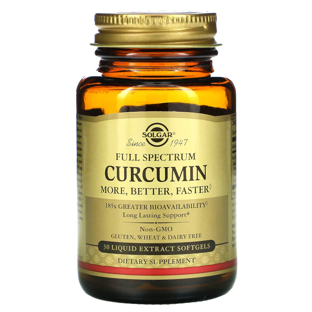 Натуральная добавка Solgar Curcumin Full Spectrum, 30 капсул