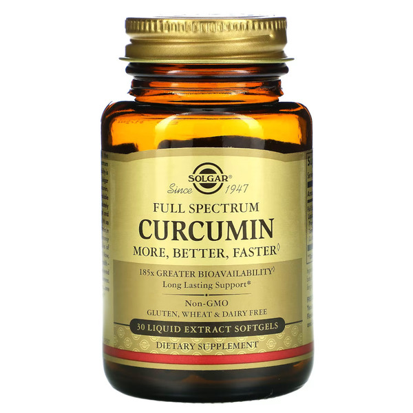 Натуральная добавка Solgar Curcumin Full Spectrum, 30 капсул